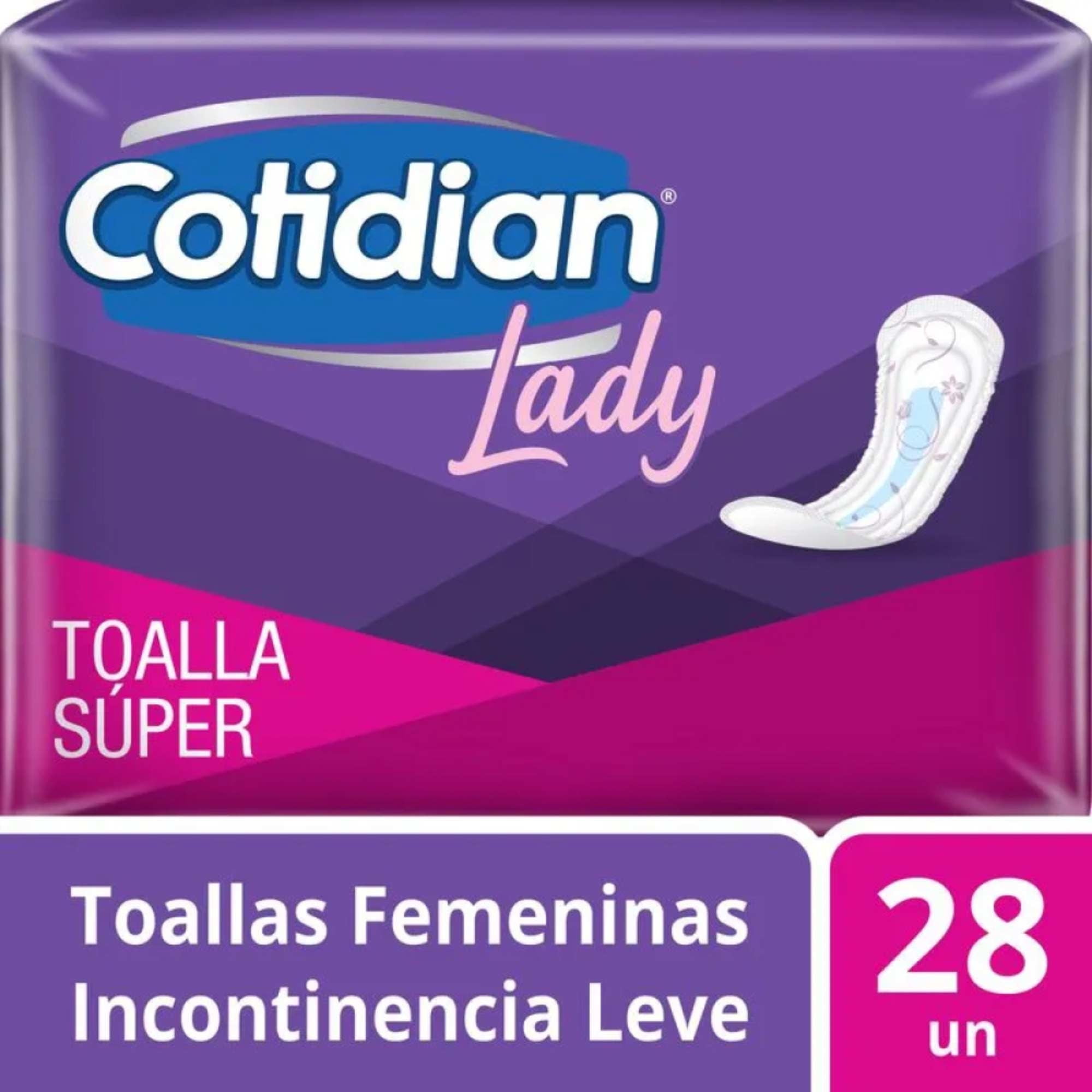 Toallas Incontinencia Super Lady 28 Un Cotidian