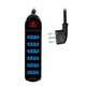 thumbnail image 3 of Alargador Extension 6 Entradas Con Switch 3mts Negro, 3 of 6