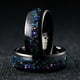 thumbnail image 1 of Anillo de Carburo de Tungsteno Aurora Borealis Talla 11 USA Hombre, 1 of 3