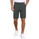 thumbnail image 5 of INSPIRE CHIC Pantalones Cortos Formales para Hombre con Textura de Lino por Encima de la Rodilla con Bolsillos 34 Gris Oscuro, 5 of 6