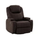 thumbnail image 3 of Sillón Bergere Reclinable con Masaje y Calor Eléctrico, Ecocuero Café. Lhasa, 3 of 9