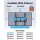 thumbnail image 2 of Soporte de Pared PERLESMITH para TV 42-100" 72,6 kg Inclinación y Giro, 2 of 7