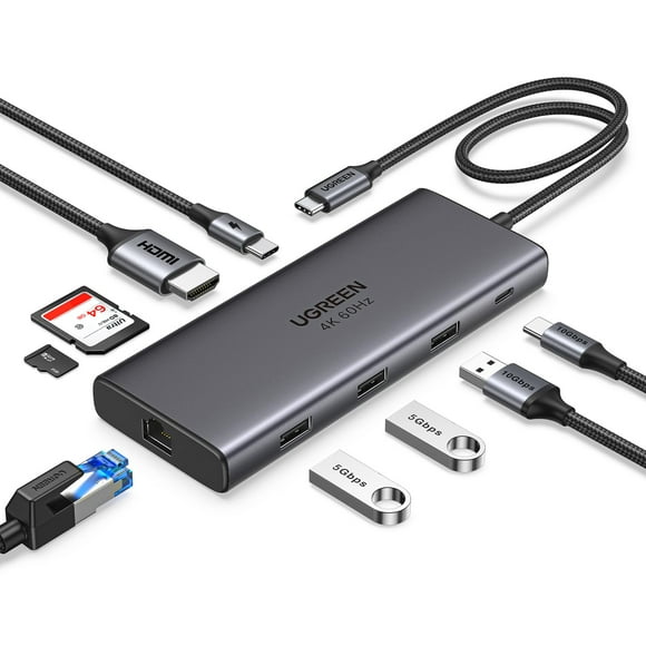 Ugreen Revodok Pro 109 Hub USB C 9 en 1 4K HDMI 100 W PD