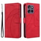 thumbnail image 3 of Funda tipo cartera con tapa para Motorola Edge 50 Neo con tarjetero, soporte y cubierta magnética Rojo, 3 of 6