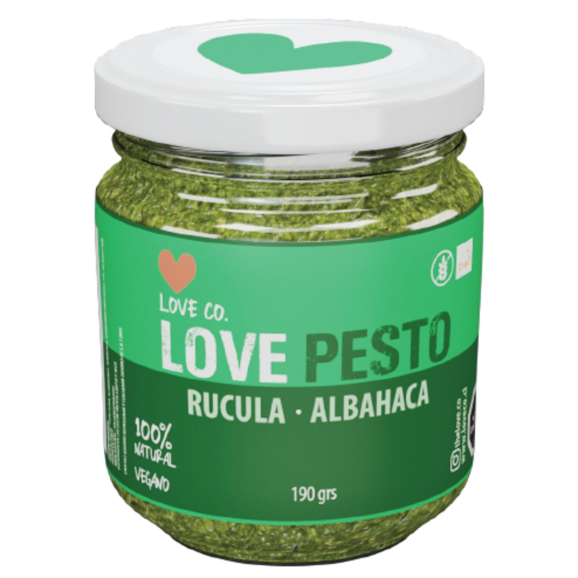 Pesto Rúcula Albahaca Frasco 190 g Love Co