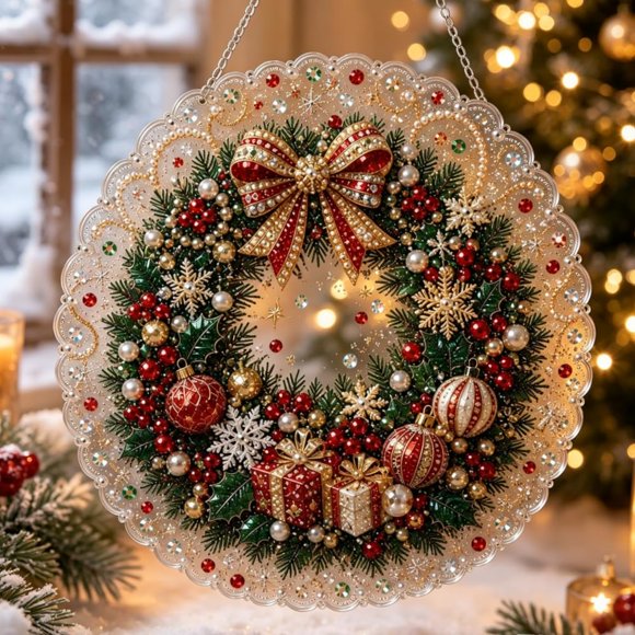 Kit de Pintura de Diamantes Celwchx Navideño – Cazador de Sol