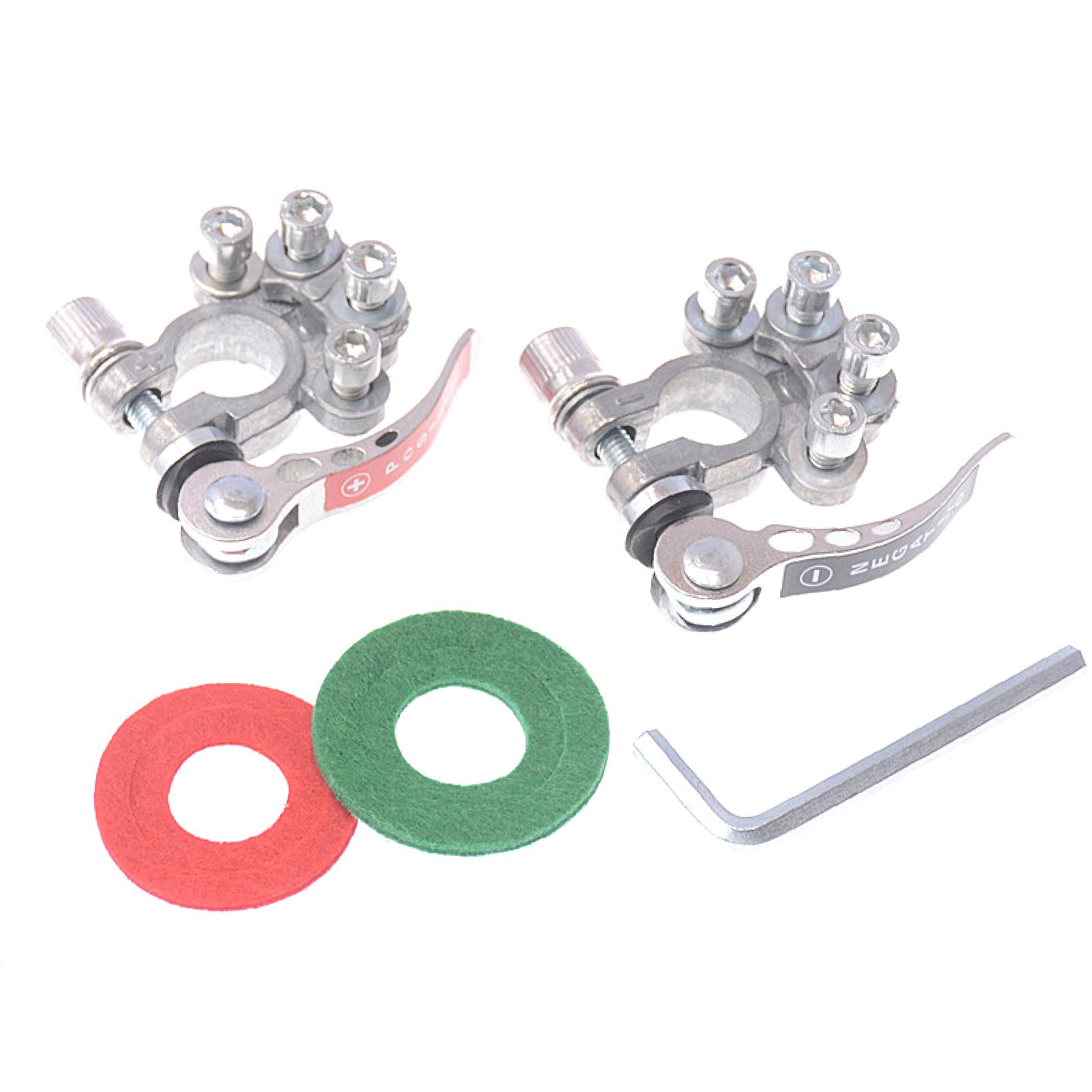 Magideal - Juego De Abrazaderas De Terminal Genéricas Piezas De Repuesto Accesorio Premium Conector De Terminal Abrazaderas De Conector De Poste Para Au , Blanco