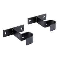Metalhsa - Pack 2 Unidades Soporte Simple Muro De Metal Negro 28 Mm