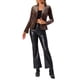 thumbnail image 2 of INSPIRE CHIC Chaqueta de Maestra para Regreso a Clases de Mujer Blazer de Terciopelo Vintage con Solapa Muesca Botón Frontal Chaqueta para el Trabajo M Marrón Oscuro, 2 of 6
