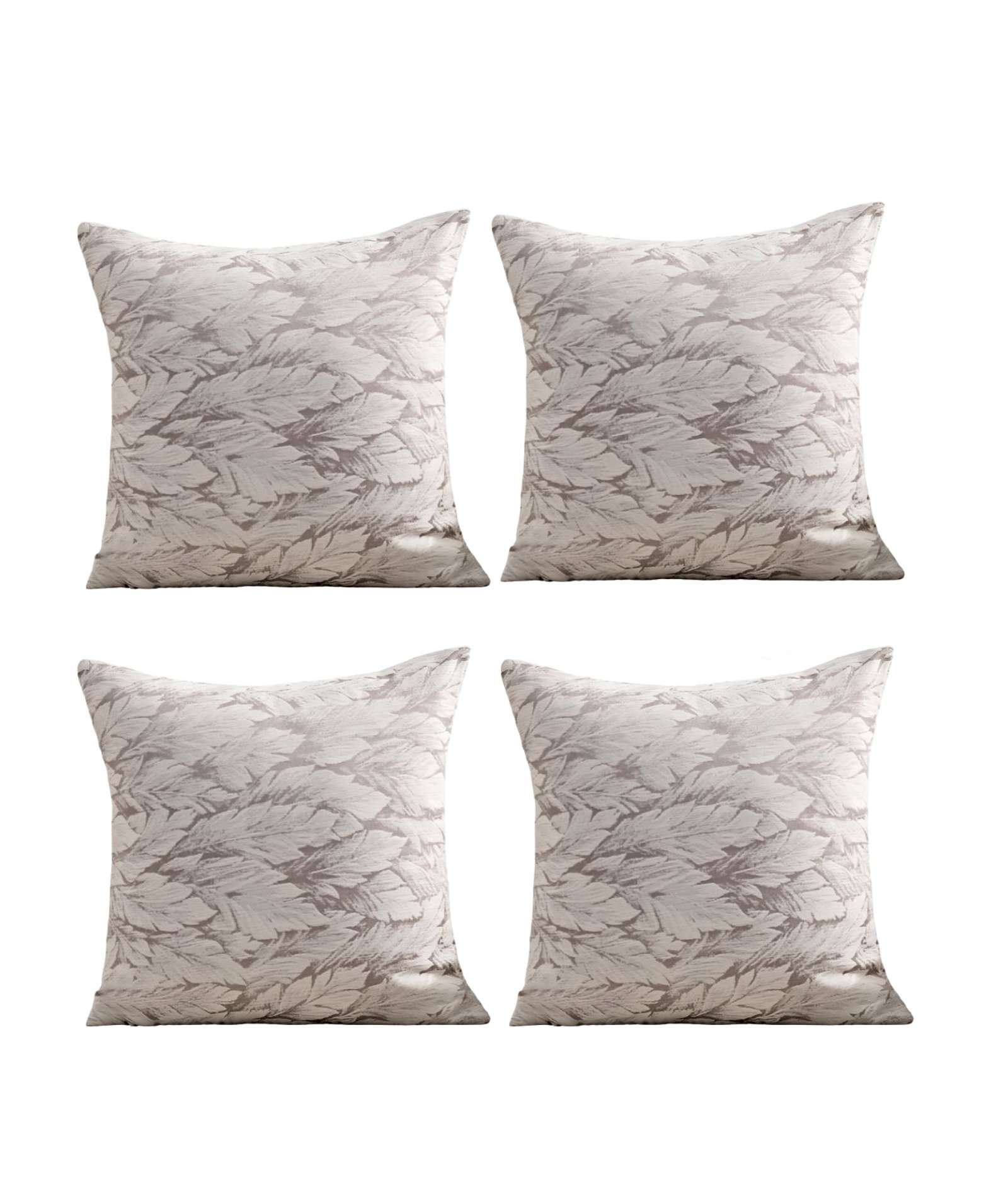 Genérico - Pack De 4 Fundas De Cojines Diseño Hoja 45Cm X 45 Cm C3