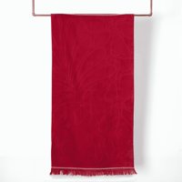 Toalla De Playa 3D 80×160 Cm. Algodón Jacquard/ Flores Fucsia – Mashini