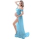 thumbnail image 2 of Women's Maternity Off Shoulder Lace Split Tail Photography Dress For Summer, 2 of 3