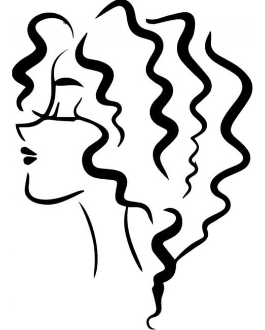 Rienda Libre Graphics - Decomural Curly Hair Hair Salon Ws-32595