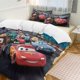 thumbnail image 1 of Pixar Cars Bedding Comforter Sets, 3-Piece Bedding Set Soft Warm Bed Set with 1 Duvet Cover And 2 Pillowcases for Bedroom All Season, 1 of 3