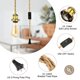 thumbnail image 3 of Kit de Cable de Luz Colgante de 15.4 Pies, Portalámparas E26 Enchufable con Interruptor, Cuerda Retorcida Vintage Industrial, Dorado, 3 of 7