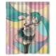 thumbnail image 1 of Cortina de ducha de dibujos animados de Vocaloid Hatsune Miku, juego de cortina de baño con ganchos, tamaño 60 x 72 pulgadas, 1 of 3