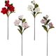 thumbnail image 2 of Ramo de 2 magnolias artificiales de 3 cabezas, de seda roja con tallos, para el hogar, la oficina, la sala de estar, la boda, la habitación de la novia, el jarrón de suelo, 92 cm 36,2 pulgadas (210519, 2 of 7