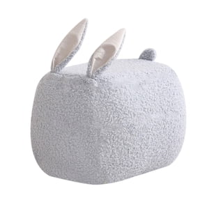Magideal - Reposapiés Otomano Bunny Para Niños, Taburete De Suelo, Puf De 9,8 X 13 X 9 Pulgadas, Marco De Madera Maciza, Taburete Ligero Y Versátil Para El Hogar Cielo Azul