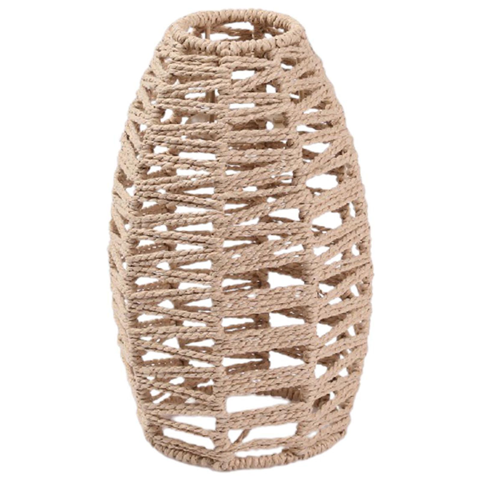 Magideal - Pantalla De Lámpara Colgante Estilo Bohemio, Pantalla De Lámpara De Techo De Papel, Cuerda De Ratán, Cubierta De Araña Tejida A Mano Para Comedor, Coc , 22X9X5.5Cm, Otro