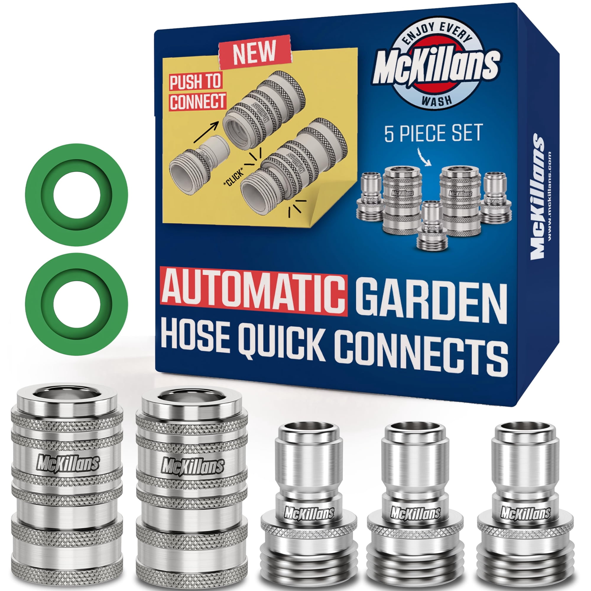 Manguera De Jardín Quick Connect Mckillans® 2025 De Acero Inoxidable