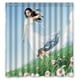 thumbnail image 1 of Cortina de ducha con diseño de anime de una hermosa chica entre flores y hierba, juego de cortinas de baño con ganchos, tamaño 66 x 72 pulgadas., 1 of 3