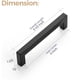 thumbnail image 3 of Ravinte Matte Black Square Cabinet Handles Drawer Pulls, 5 In, 3 of 3