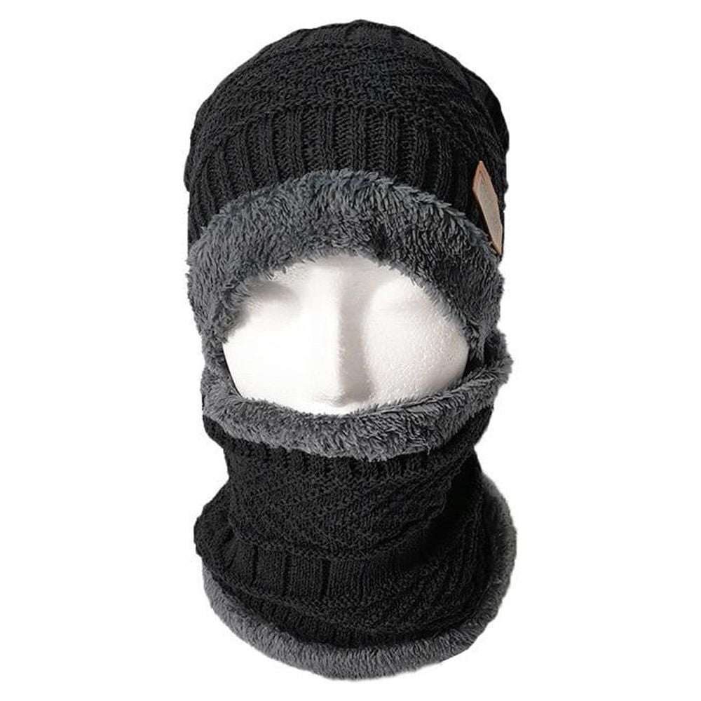 Genérico - Gorro De Invierno Con Interior De Chiporro + Cuello Negro