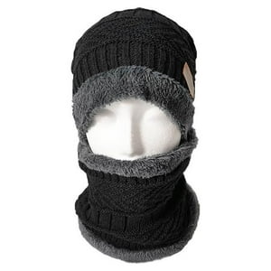 Génerico - Gorro De Invierno Con Interior De Chiporro + Cuello Negro