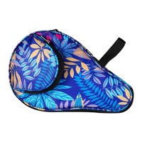 Ioensy - Ping Pong Paddle Case Portable Ligero Resistente Cremallera Para Jóvenes Atletas Calabaza Azul