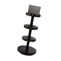 Ioensy - Expositor De Pulseras Organizador De Joyas De Madera Para Tobilleras Pulseras Negro