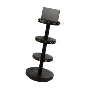 Ioensy - Expositor De Pulseras Organizador De Joyas De Madera Para Tobilleras Pulseras Negro