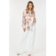 thumbnail image 1 of Pantalones Palazzo de Pierna Ancha con Costura Color Marfil, 1 of 2