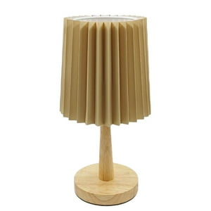 Oem - Lampara De Velador Lampara De Mesa Abanico Madera B