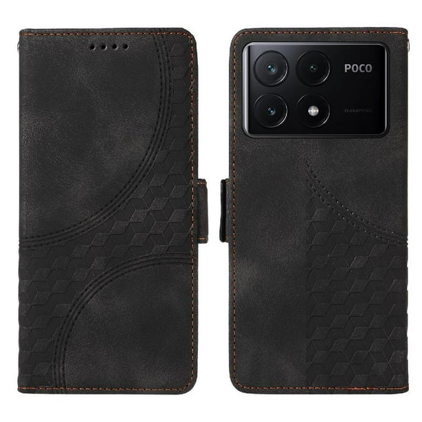 Carcasa FOXDOCK Xiaomi Poco X6 Pro de cuero PU, diseño acolchado clásico, protección contra caídas y rayones