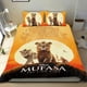 thumbnail image 1 of Mufasa Conjunto de sábanas temático, trío de piezas, cómodo y amigable con la piel, diseño único, regalo de decoración para el hogar para familiares, amigos y fans, 90 cm * 190 cm, 1 of 6