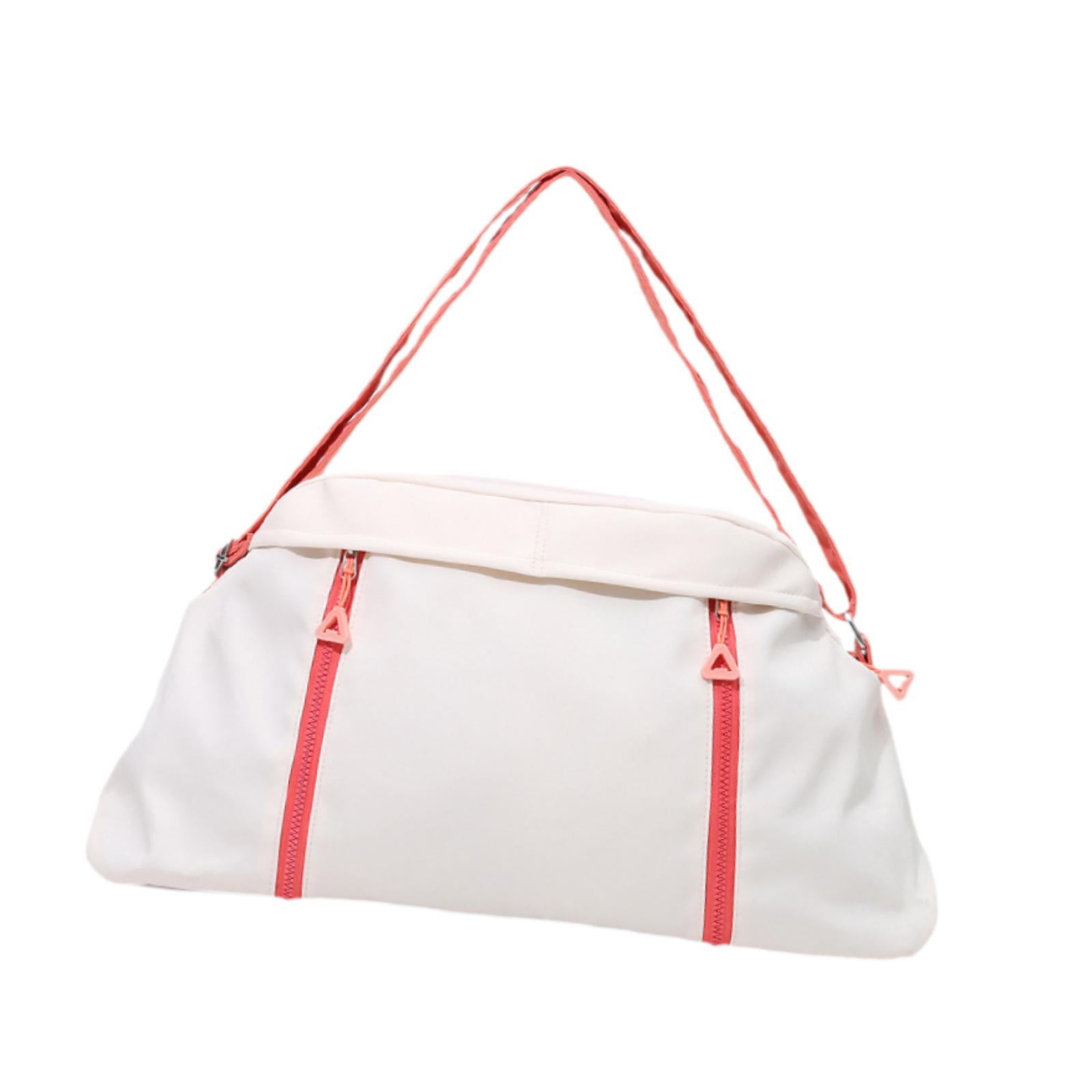Bothyi - Bolso De Viaje Tipo Lona, Bolso De Mano, Bolso De Fin De Semana, Para Senderismo, Vacaciones, Deportes, Color Blanco