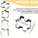 thumbnail image 3 of 4pcs, Puzzle Cookie Cutters, Stainless Steel Candy Mold, Fun Biscuit Molds, Chocolate Cutters, Cake Decorating Molds, Baking Tools, Kitchen Gadgets, Kitchen Accessories, Home Kitchen Items, 3 of 4