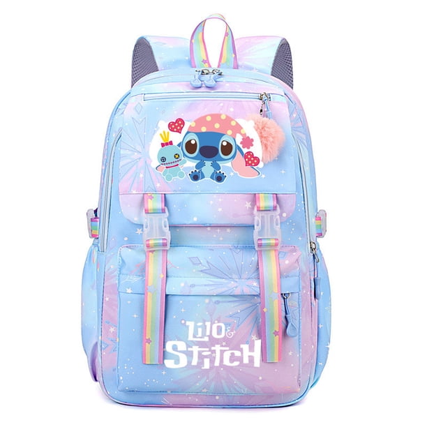 2024 Disney Lilo Stitch Women's Backpack Boys Girls Bookbag Bag Student Teenager Children Knapsack Schoolbag Rucksack Mochila