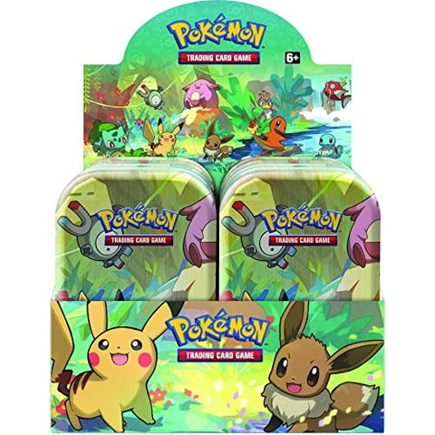 Mini Lata Pokémon Tcg Kanto Friends Con Colección De Cartas De Arte