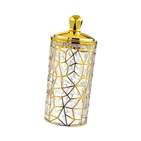 Magideal - Vidrio De Almacenamiento Con Tapa Hermética Decorativa Decorativa De Recipiente Transparente -Vidrio De Biscuit Para Nueces De Azúcar De Azúcar Corazó Estilo B