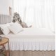 thumbnail image 2 of suxuMhao Falda de Cama Elástica Envolvente con Volantes Tamaño Twin, Blanca - Colchón de 39x75 Pulgadas Compatible con Caída de 15 Pulgadas, Falda de Ropa de Cama de 1 Pieza para Decoración de, 2 of 3