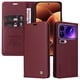 thumbnail image 5 of Funda Billetera de Cuero para Xiaomi 17 Pro Max con Tarjetero y Soporte - Tapa Magnética Rojo, 5 of 5