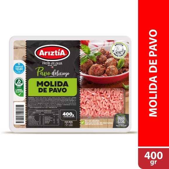 Carne Molida De Pavo Envasada, 400 g