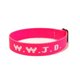 thumbnail image 1 of Pulsera unisex con estampado de letras jacquard y correa de muñeca ajustable WWJD, 1 of 5