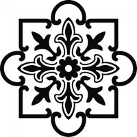 Rienda Libre Graphics - Decomural Floral Square Fireplace Ws-18083