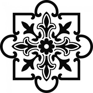 Rienda Libre Graphics - Decomural Floral Square Fireplace Ws-18083