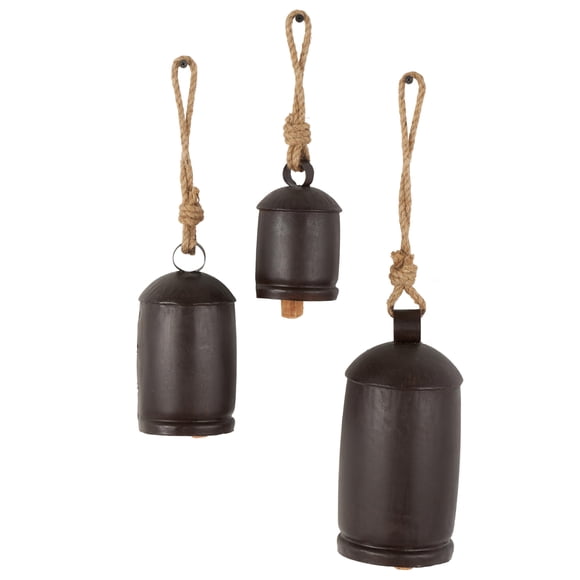 Campanas Decorativas de Vaca Deco 79 de Metal para Interior y Exterior Juego de 3