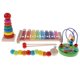 thumbnail image 2 of Juego De 4 Juguetes Educativos De Madera, Xilófono, Cuentas, Laberinto, Anillo, Torre Caterpillar #B, 2 of 5