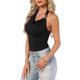 thumbnail image 4 of INSPIRE CHIC Top Halter para Mujer Cuello Halter Sin Espalda Sin Mangas Frontal Metálico Fiesta Salir Conjuntos XS Negro, 4 of 6