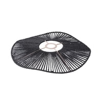 Magideal - Pantalla De Lámpara Tejida, Pantalla De Luz Colgante, Lámpara De Pie, Decoración De Luz De Lectura, Lámpara De Techo Rústica, Cubierta De Lámpara Para Negro